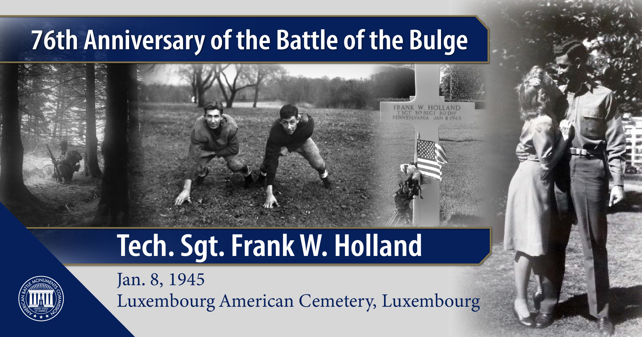 Tech. Sgt. Frank W. Holland, buried in Luxembourg American Cemetery