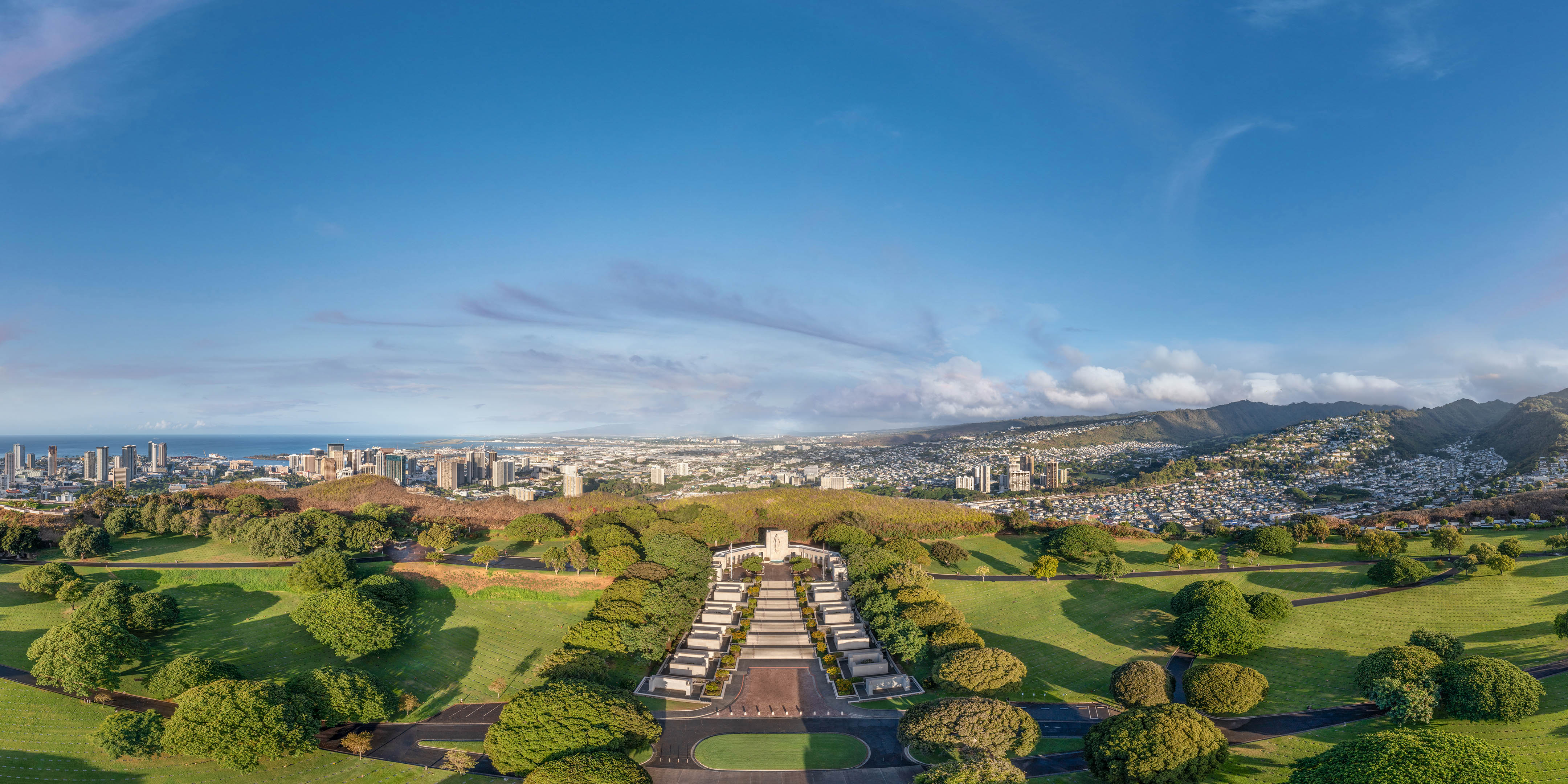 Panoramic view of the Honolulu Memorial from virtual tour