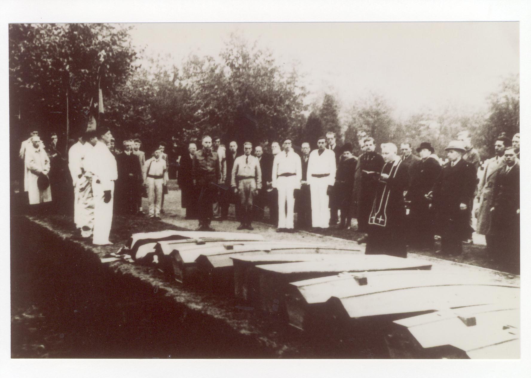 World War II service members temporarily buried at Flanders Field American Cemetery in Belgium. Credits: Flanders Field American Cemetery Archives