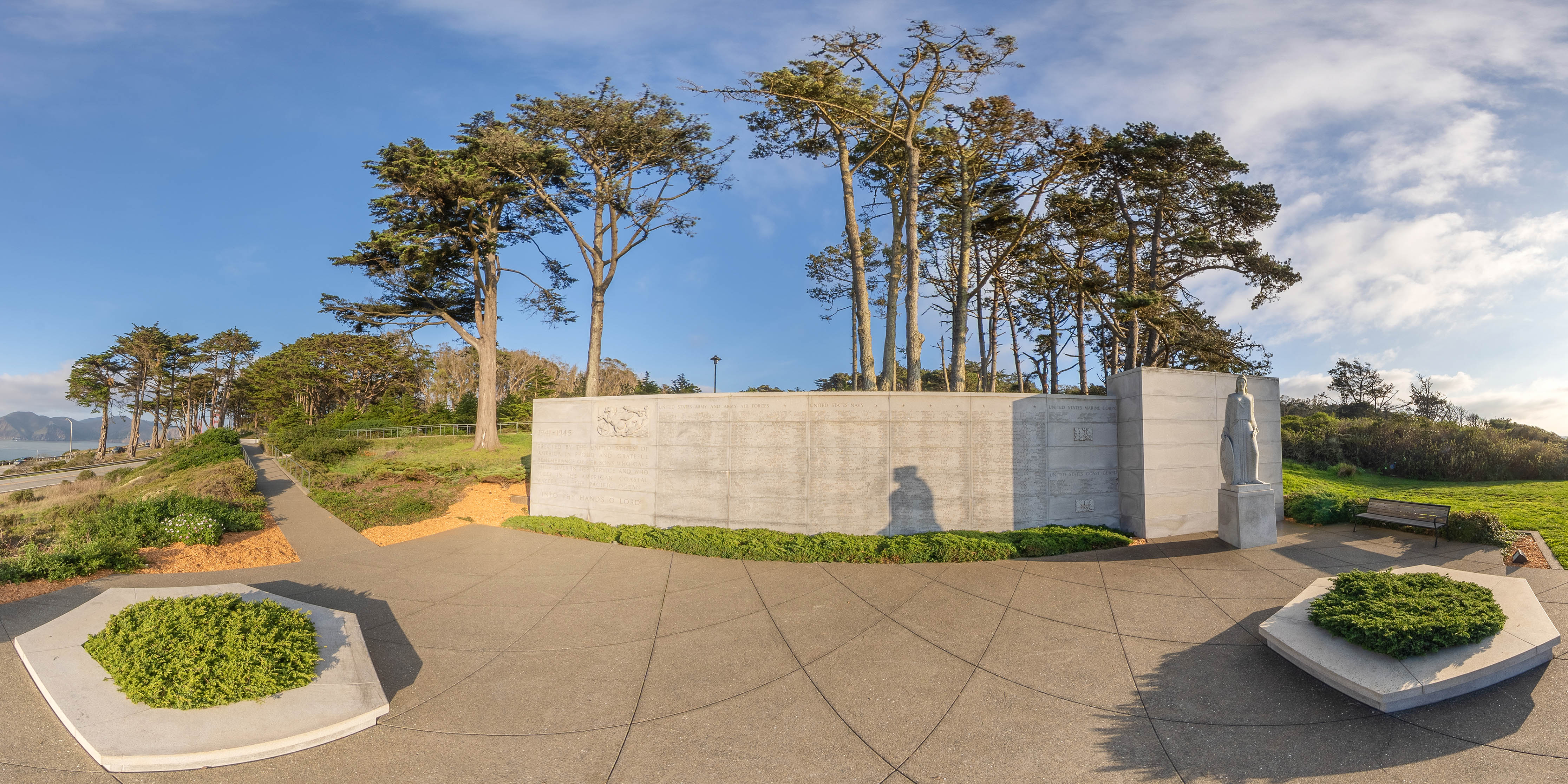 Panoramic view of the West Coast Memorial from virtual tour