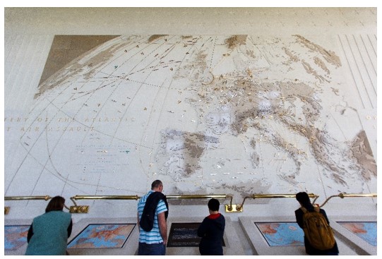 Battle map at Cambridge American Cemetery. Credits: American Battle Monuments Commission/Warrick Page.