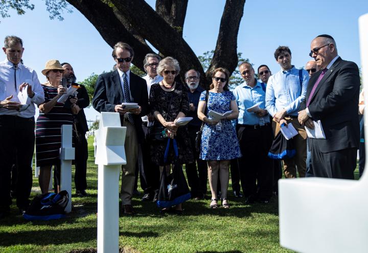 Change of headstone at Manila American Cemetery