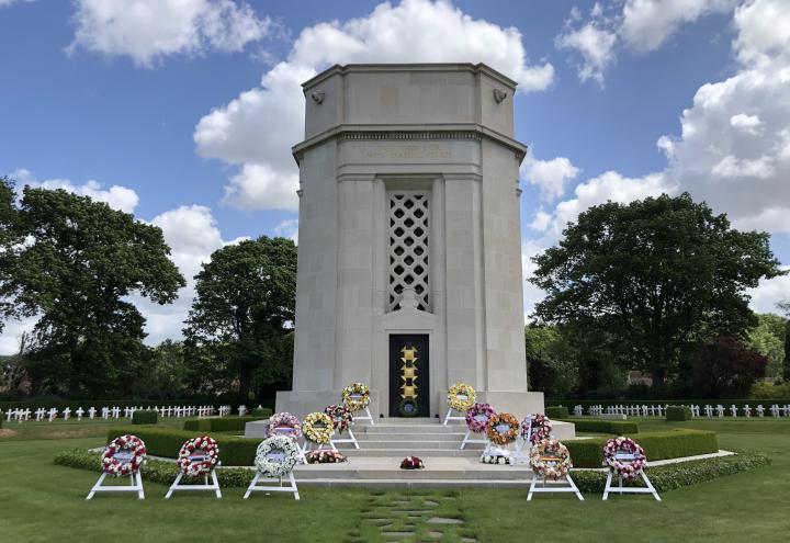 Wreaths laid at Flanders Field American Cemetery