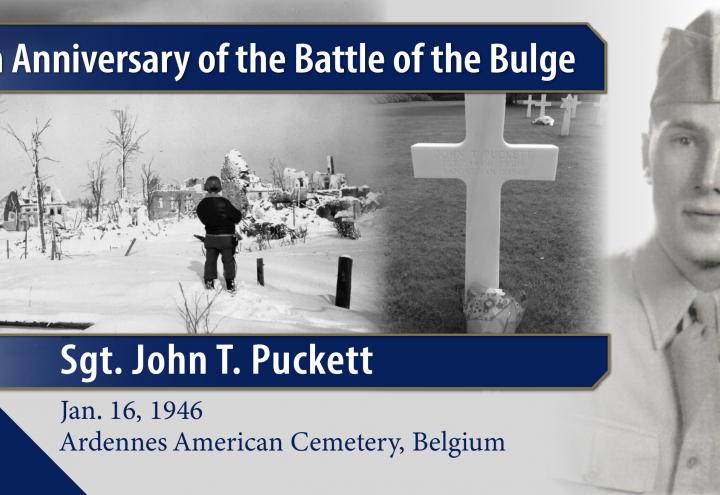 Sgt. John T. Puckett, buried in Ardennes American Cemetery