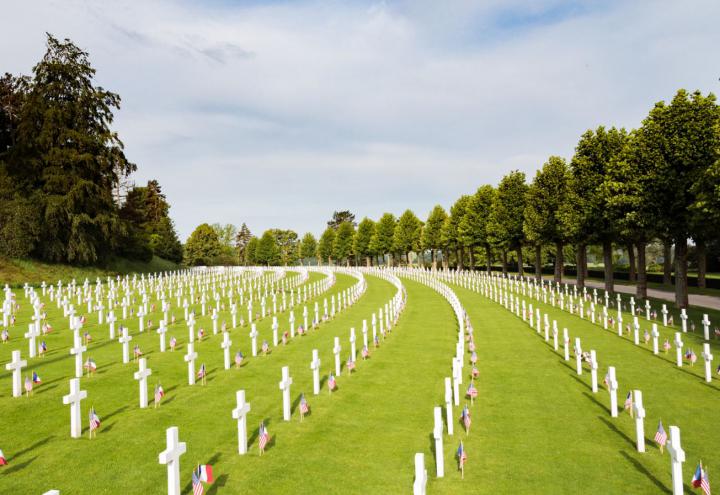 Headstones at Aisne-Marne American Cemetery