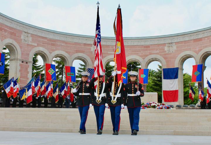 2019 Memorial Day ceremony at Oise-Aisne American Cemetery, France. 