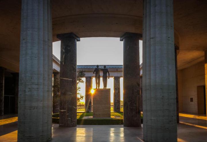 Memorial Statue at Sicily-Rome American Cemetery