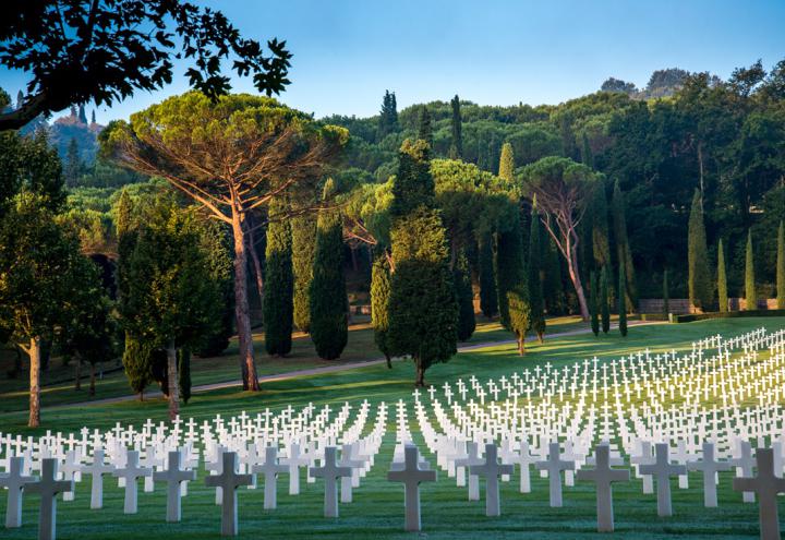 Graves at Florence American Cemetery, Italy