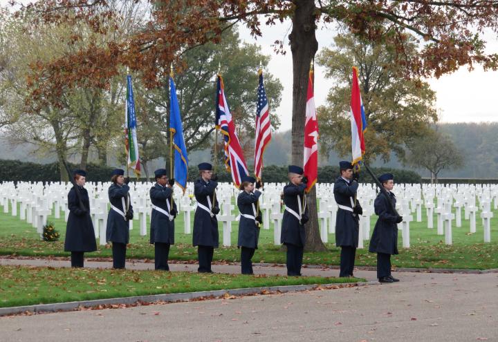 Air Force JROTC students served as Honor Guard during the ceremony. 