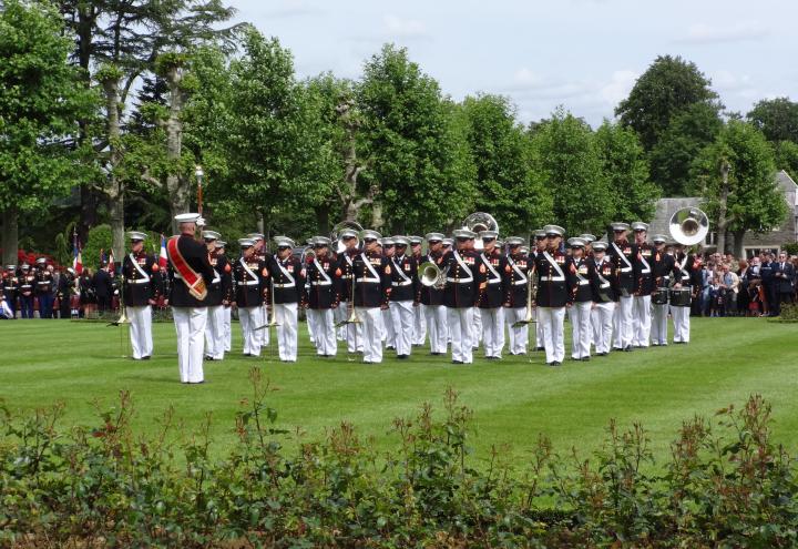 Marine band performs. 