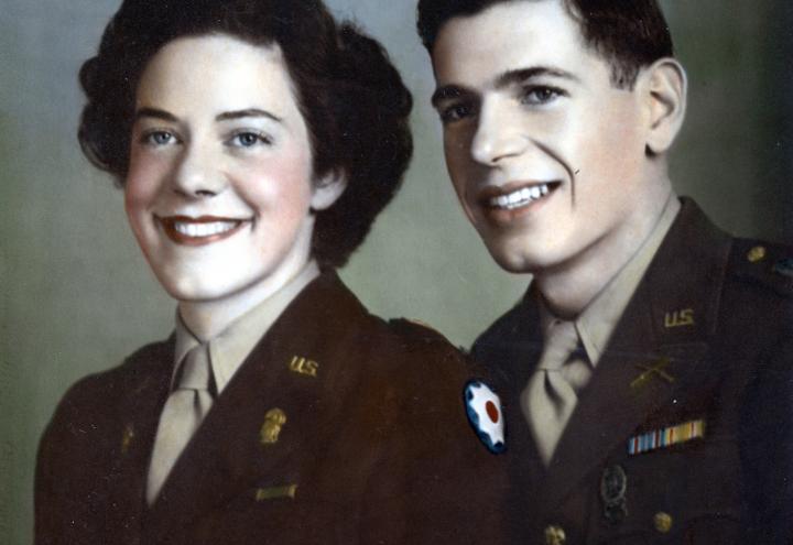 1st Lt. Paul Donal Meyer met his wife 2nd Lt. Elaine Gardner Mitchell during World War II.