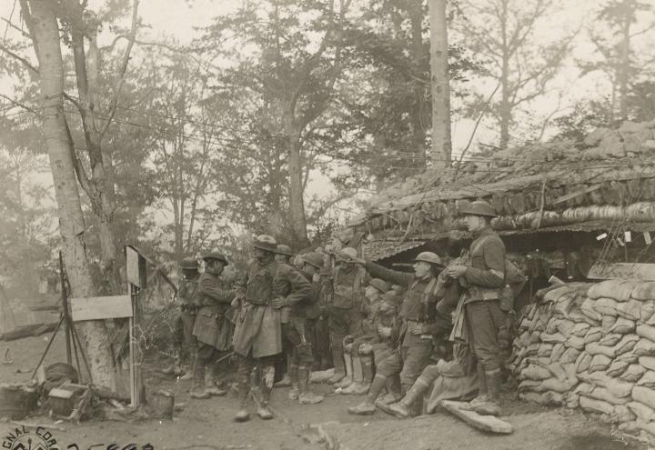 Historic photos shows soldiers in uniform