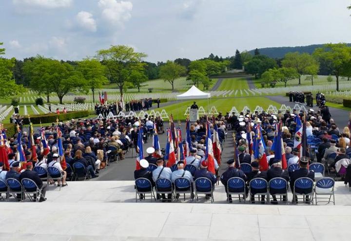 Attendees sit during the ceremony.