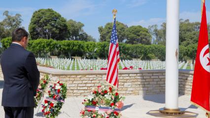 Memorial Day 2020: wreaths at North Africa American Cemetery