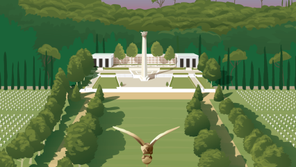 Vintage poster of Florence American Cemetery