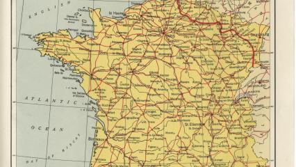 This map of France is from American Armies and Battlefields in Europe. 