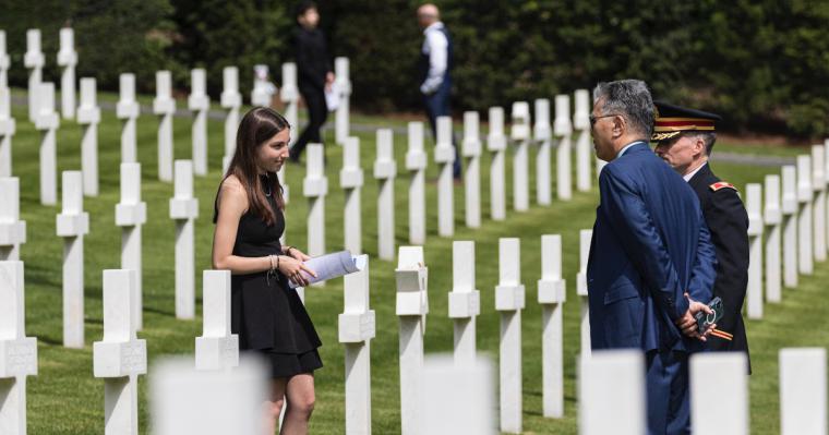 he Honorable Mark Takano (D-CA), Ranking Member, House Committee on Veterans’ Affairs CODEL visit 2024. Students from the school gave interpretative stories on individuals buried at the cemetery. 